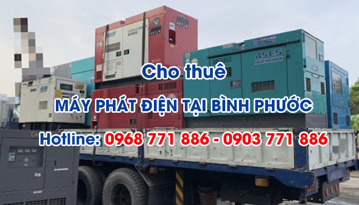 Cho thuê máy phát điện công nghiệp sản xuất ở Bình Phước