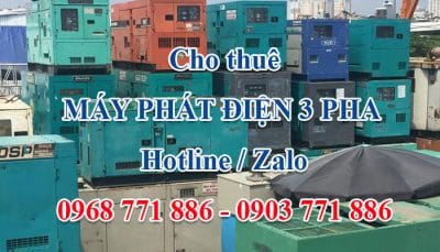 cho thuê máy phát điện 3 pha