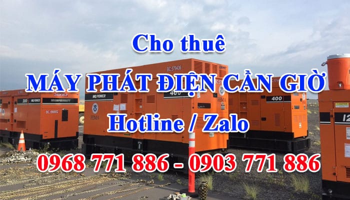 cho thuê máy phát điện huyện cần giờ