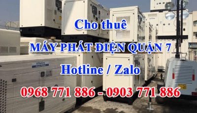 cho thuê máy phát điện quận 7