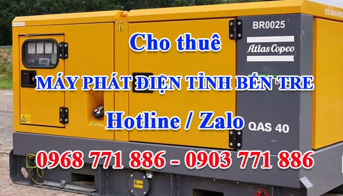 cho thuê máy phát điện tỉnh bến tre