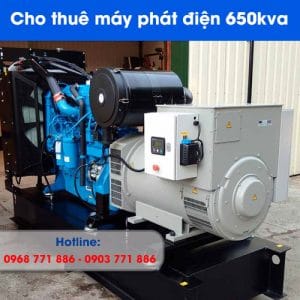 cho thuê máy phát điện 650kva