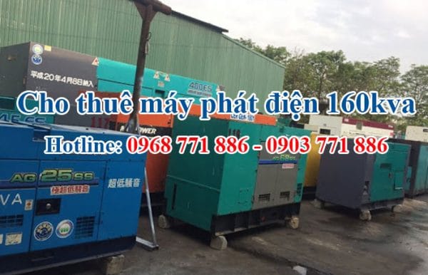 cho thuê máy phát điện 160kva