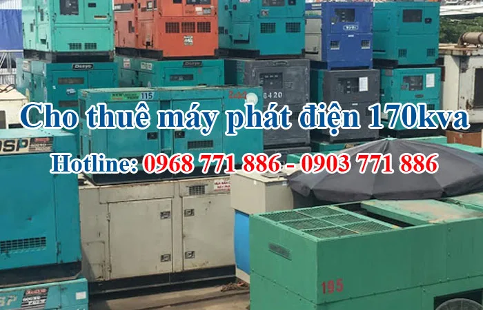 cho thuê máy phát điện 170kva